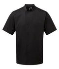 Premier Essential Short Sleeve Chef's Jacket — Black