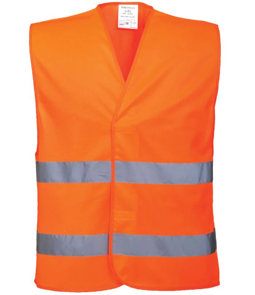 Portwest Hi-Vis Two Band Vest — Orange