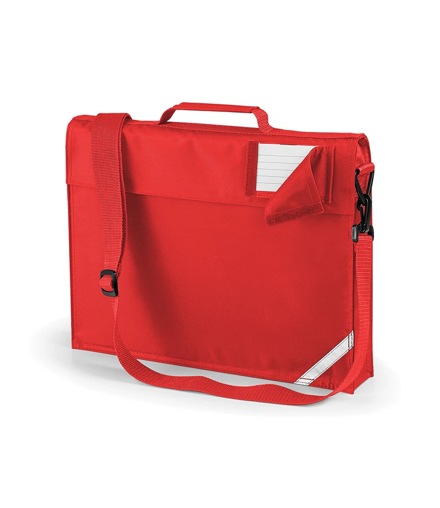 Quadra Junior Book Bag with Strap — Bright Red