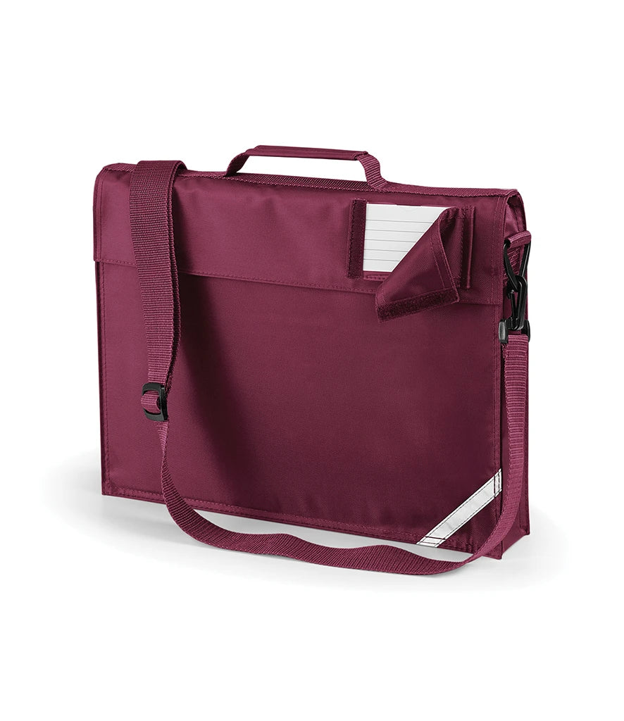 Quadra Junior Book Bag with Strap — Burgundy