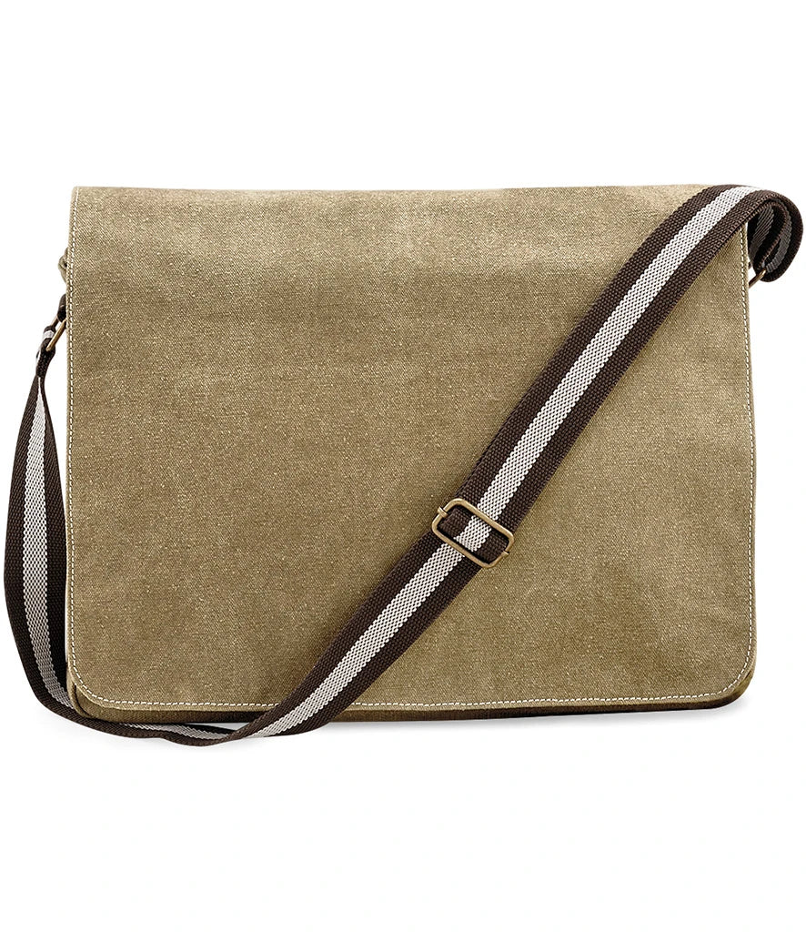 Quadra Vintage Canvas Despatch Bag — Sahara
