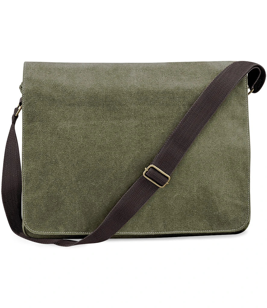 Quadra Vintage Canvas Despatch Bag — Vintage Military Green