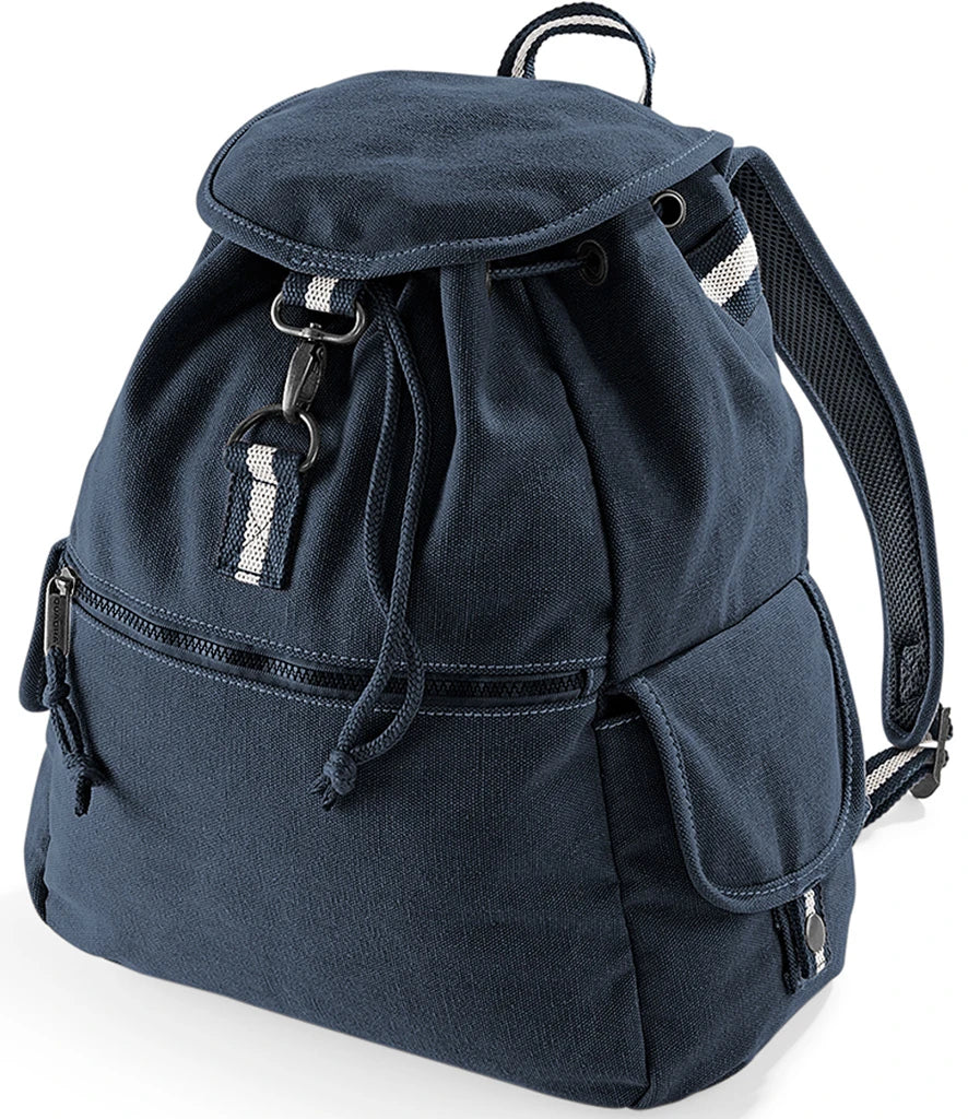 Quadra Vintage Canvas Backpack — Vintage Oxford Navy
