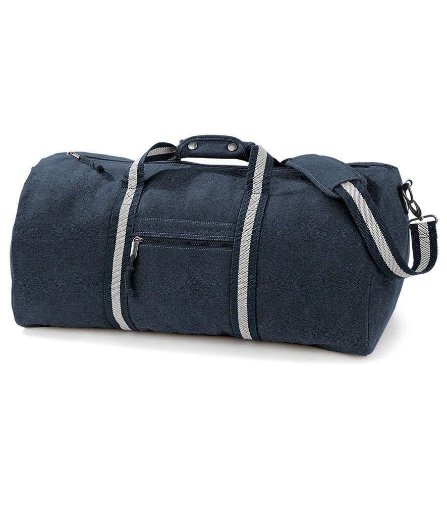 Quadra Vintage Canvas Holdall — Vintage Oxford Navy