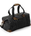 Quadra Heritage Waxed Canvas Holdall — Black