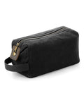 Quadra Heritage Waxed Canvas Wash Bag — Black
