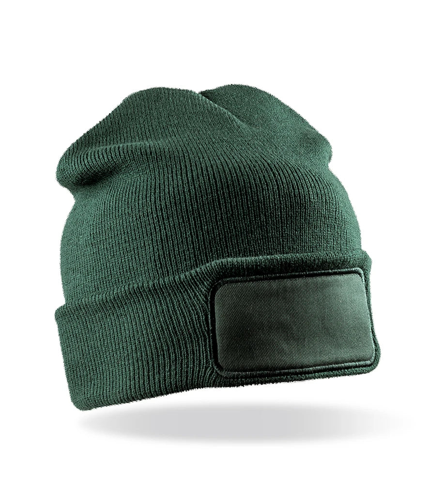 Result Core Double Knit Printers Beanie — Bottle Green