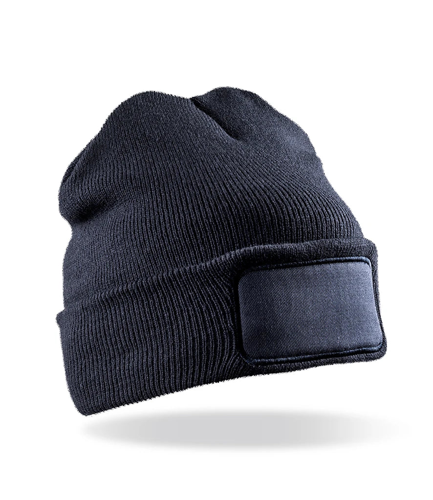 Result Core Double Knit Printers Beanie — Navy
