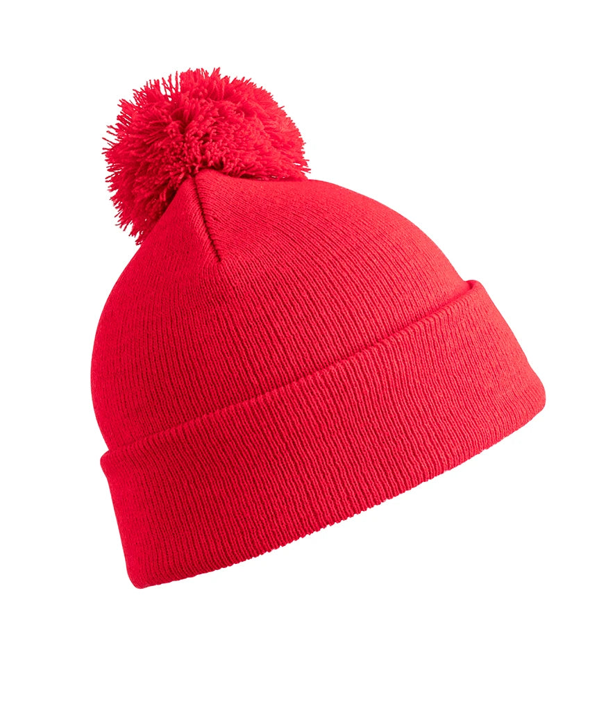 Result Core Pom Pom Beanie — Red
