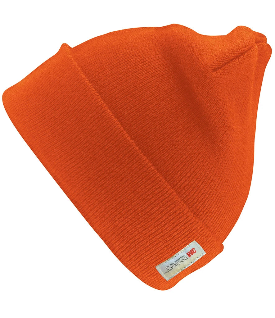 Result Woolly Ski Hat with Thinsulate™ Insulation — Fluorescent Orange