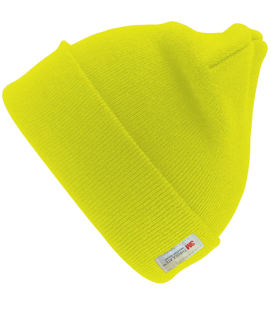 Result Woolly Ski Hat with Thinsulate™ Insulation — Fluorescent Yellow