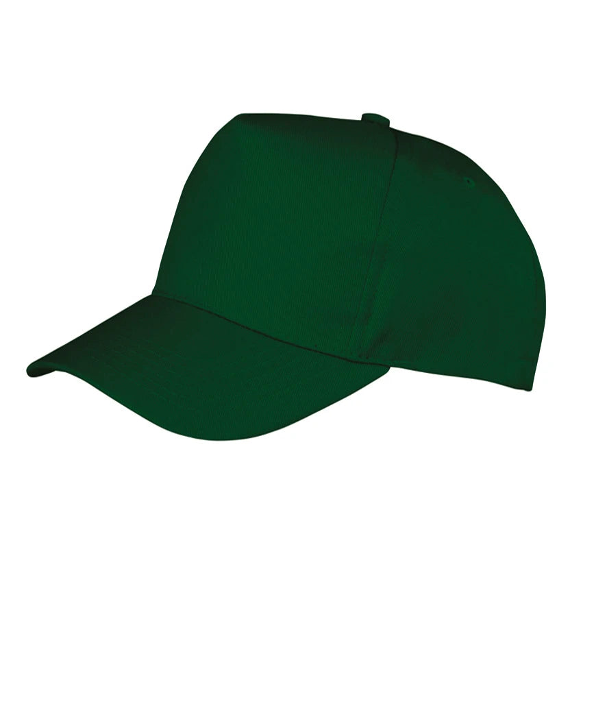Result Kids Boston 5 Panel Printers Cap — Bottle Green