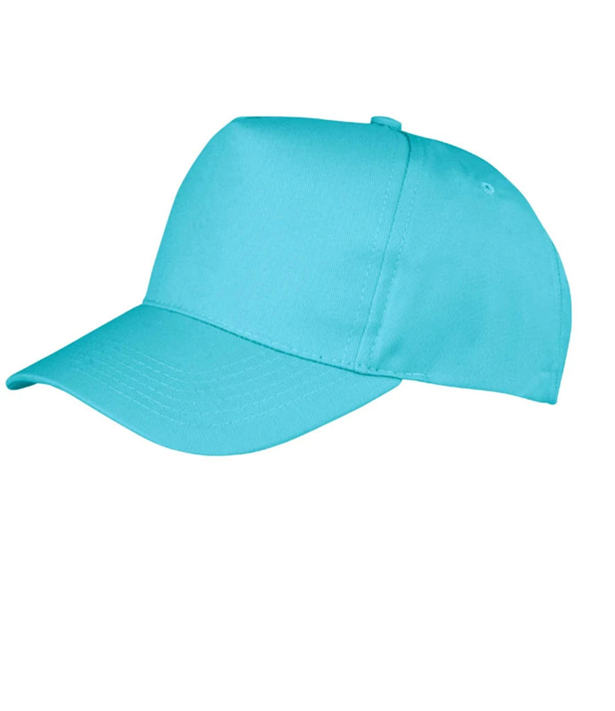 Result Boston 5 Panel Printers Cap — Aqua
