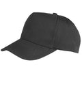 Result Boston 5 Panel Printers Cap — Black