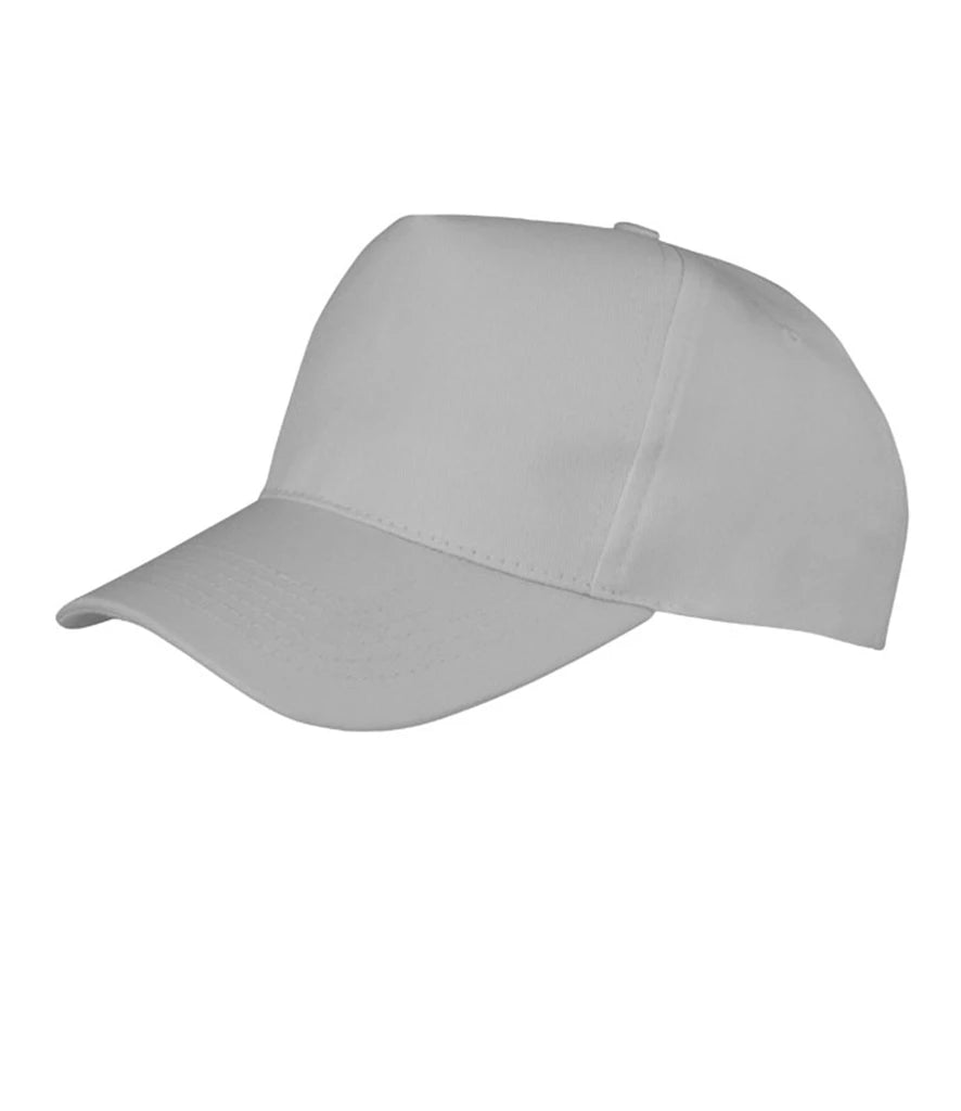 Result Boston 5 Panel Printers Cap — Dove Grey