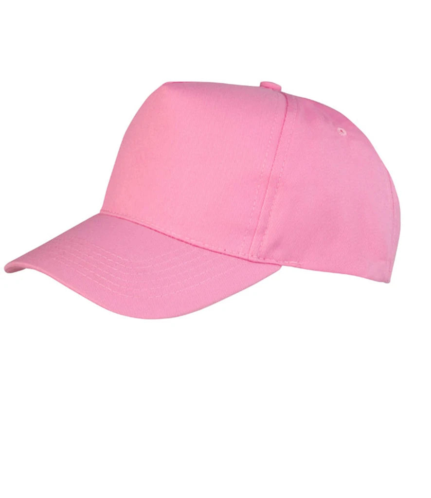 Result Boston 5 Panel Printers Cap — Pink