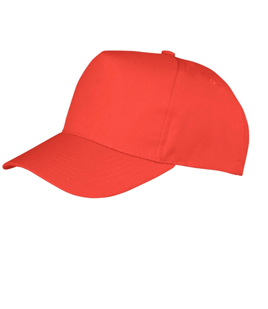 Result Boston 5 Panel Printers Cap — Red
