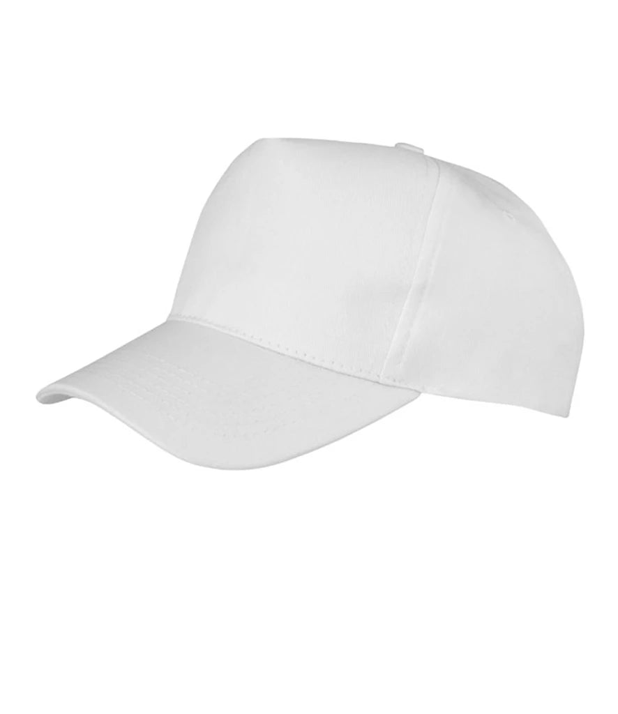 Result Boston 5 Panel Printers Cap — White