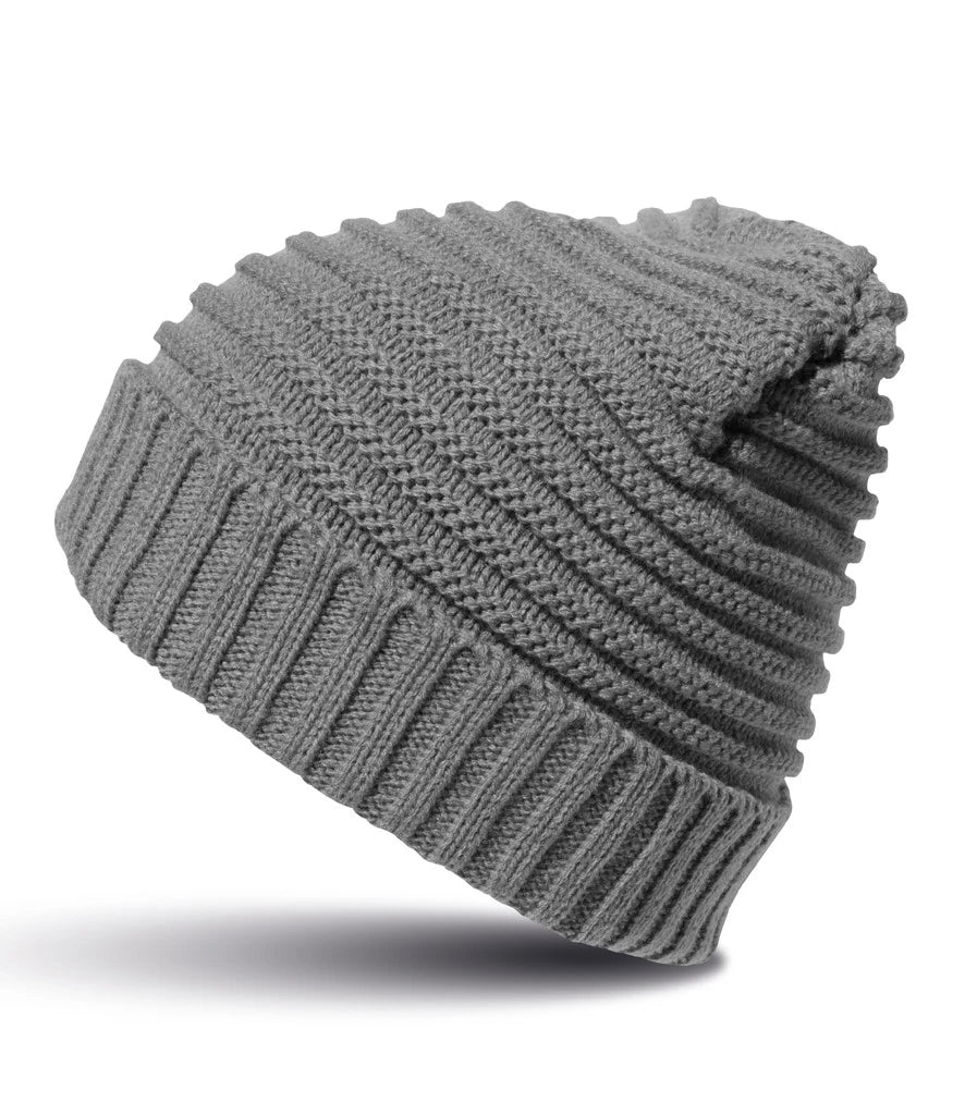 Result Braided Fleece Lined Hat — Grey