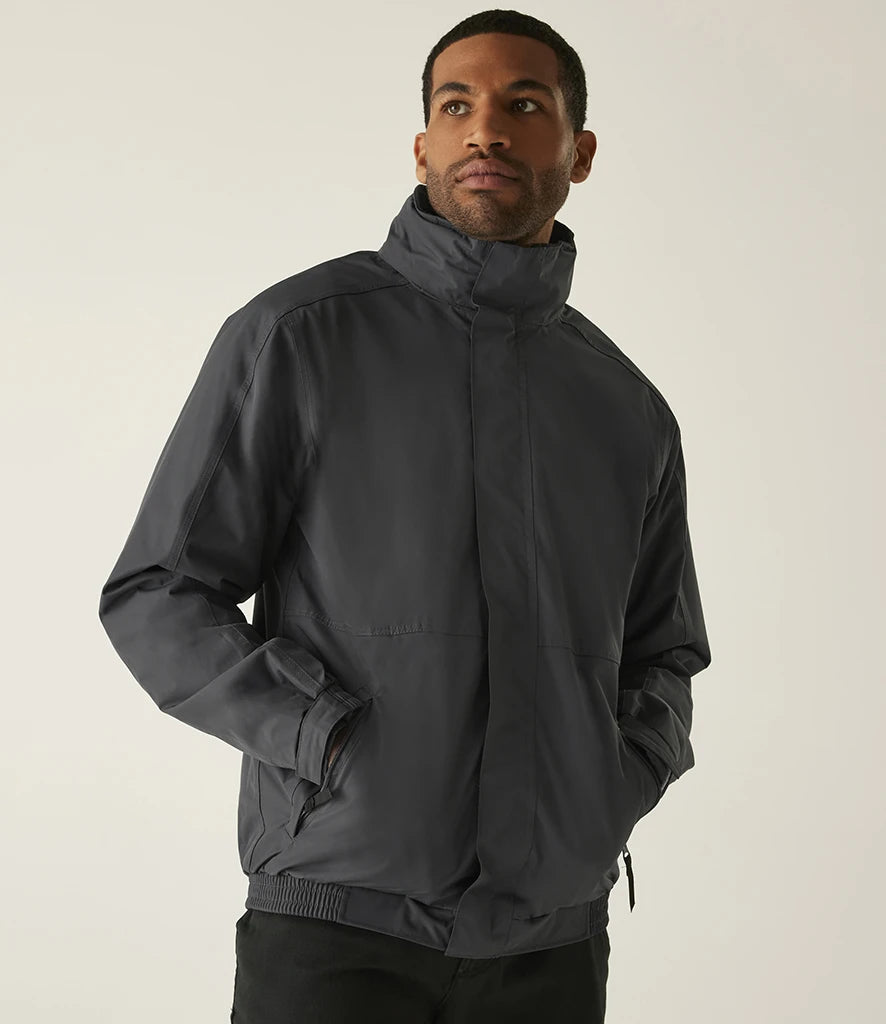 Regatta Dover Waterproof Insulated Jacket in Seal Grey/Black, front view