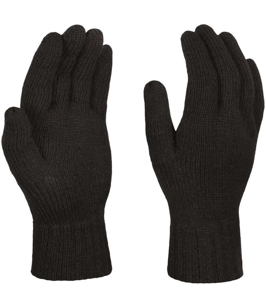 Regatta Knitted Gloves — Black