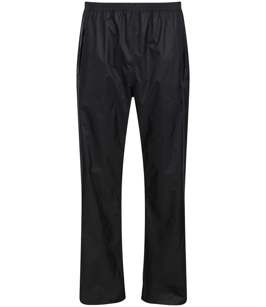 Regatta Pro Packaway Waterproof Breathable Overtrousers — Black