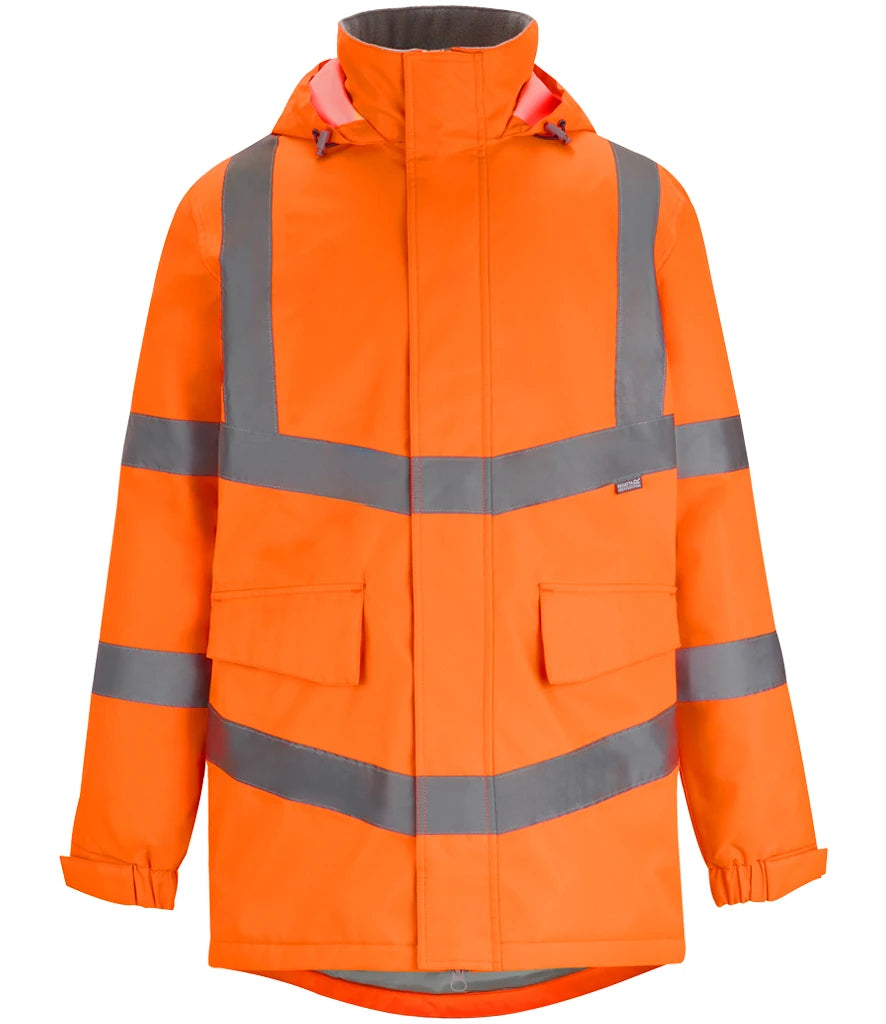 Regatta High Visibility Pro Contract Dover Parka — Orange