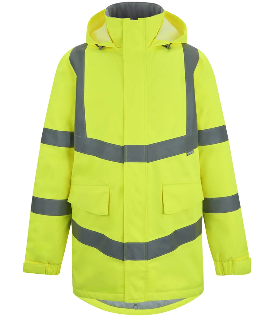 Regatta High Visibility Pro Contract Dover Parka — Yellow
