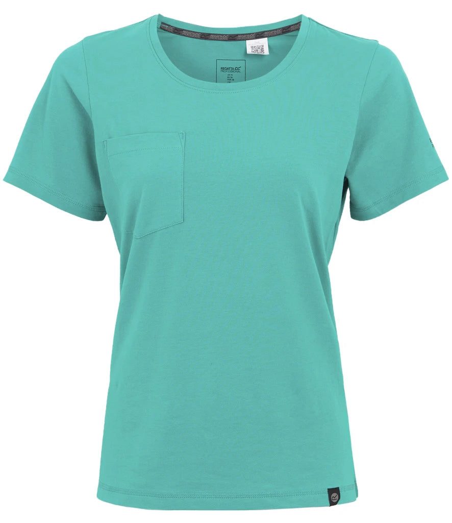 Regatta Ladies Ada Cotton Stretch T-Shirt — Wilderness Green