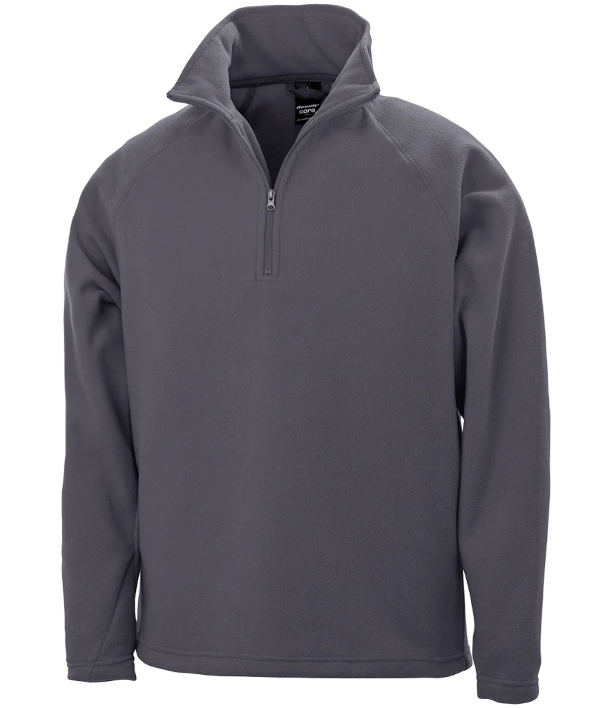 Result Core Zip Neck Micro Fleece — Charcoal