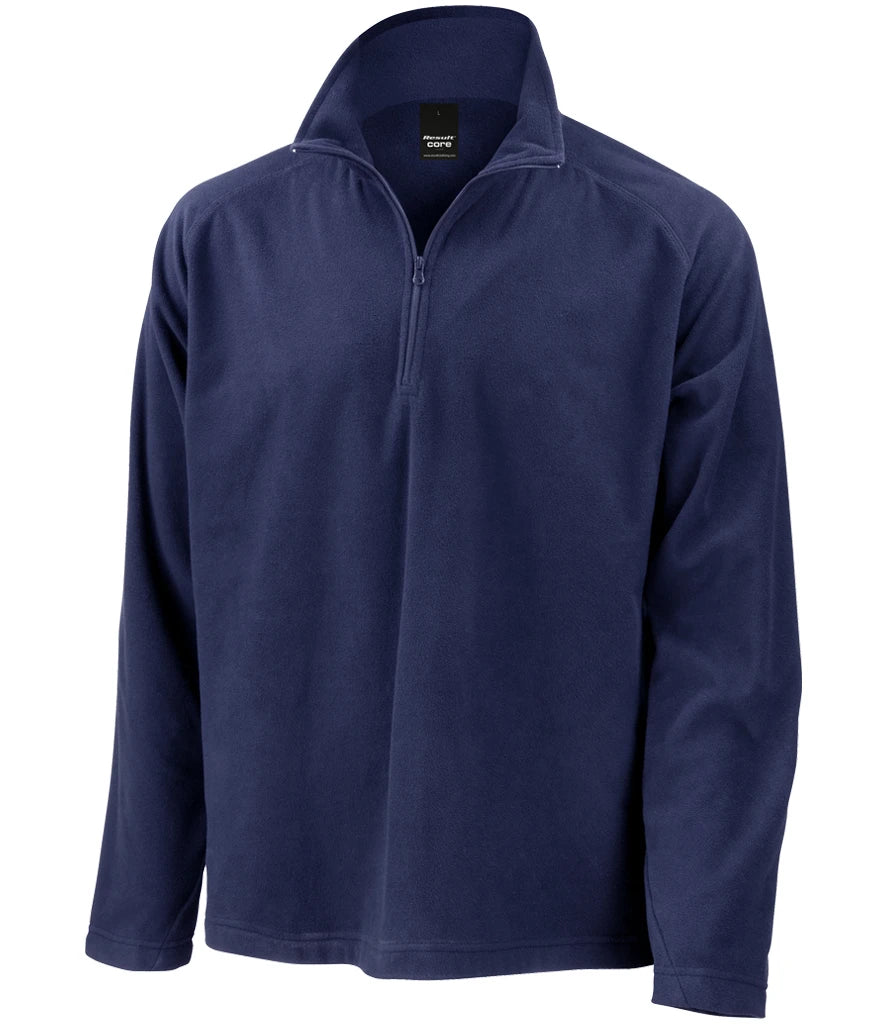 Result Core Zip Neck Micro Fleece — Navy