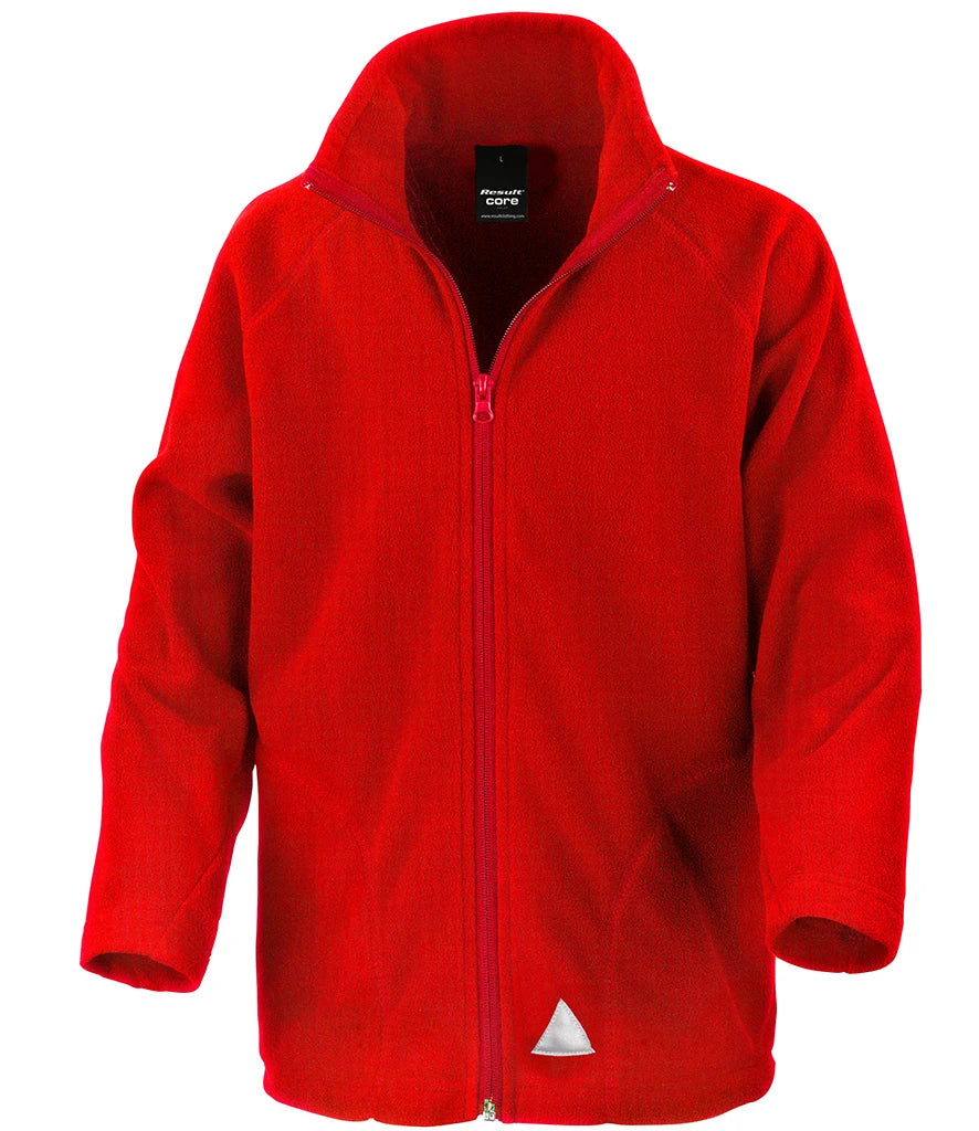 Result Core Kids/Youths Micro Fleece Jacket — Red