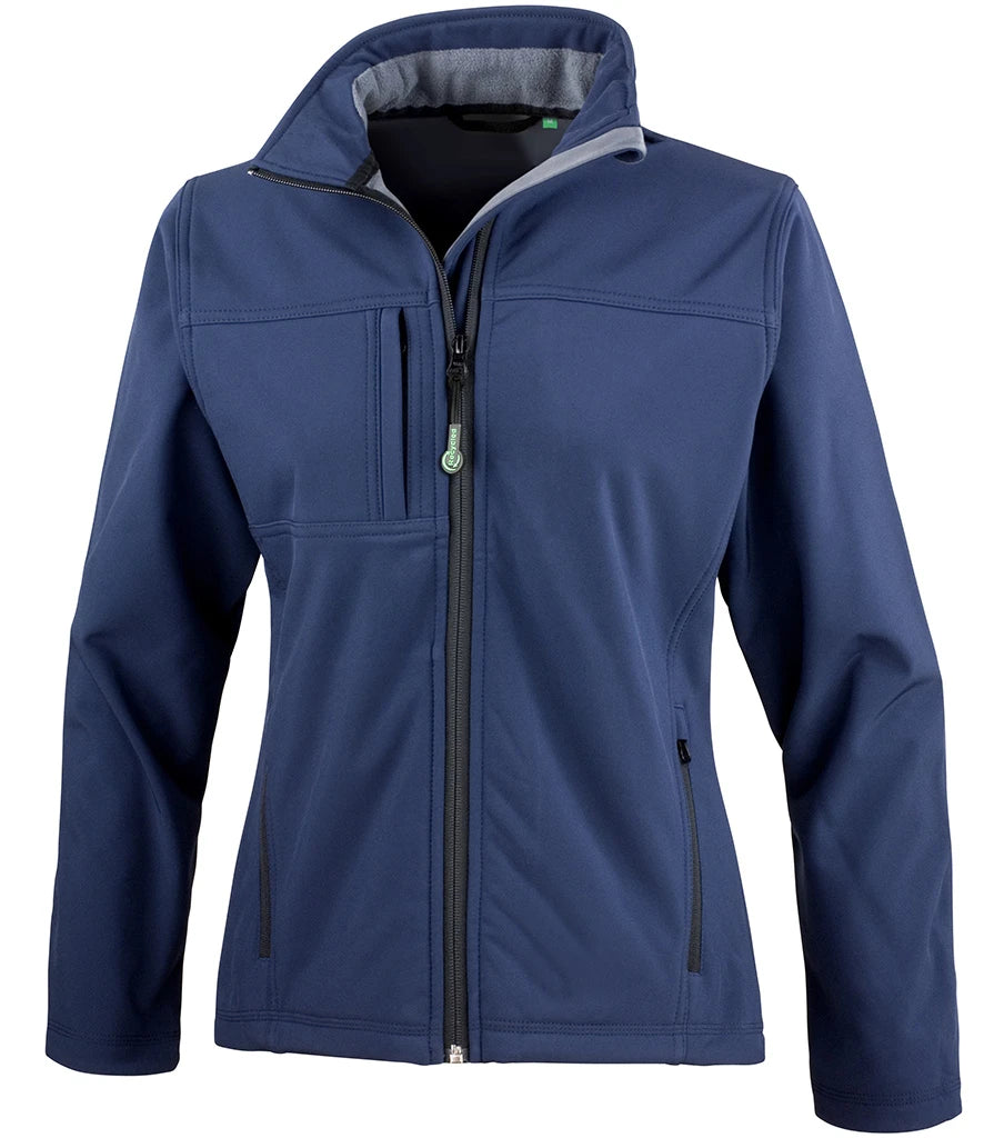 Result Recycled Ladies Classic Soft Shell Jacket — Navy