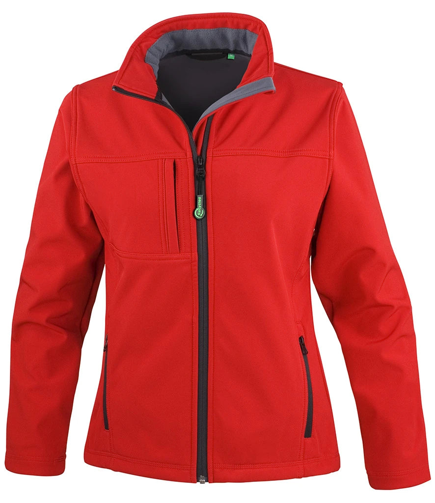 Result Recycled Ladies Classic Soft Shell Jacket — Red