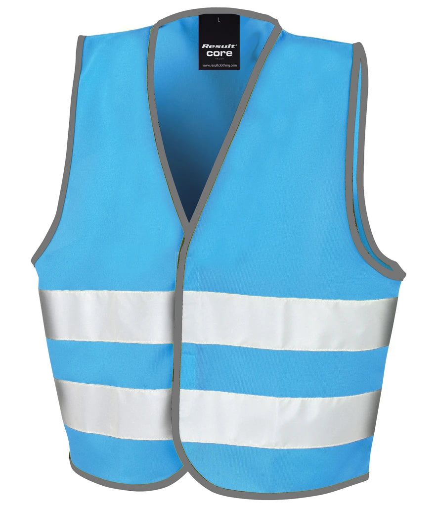 Result Core Kids Enhanced Vis Vest — Sky Blue