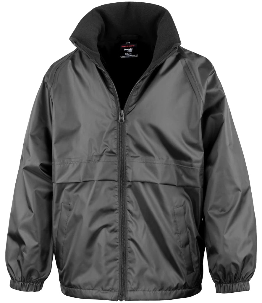 Result Core Kids Micro Fleece Lined Jacket — Black