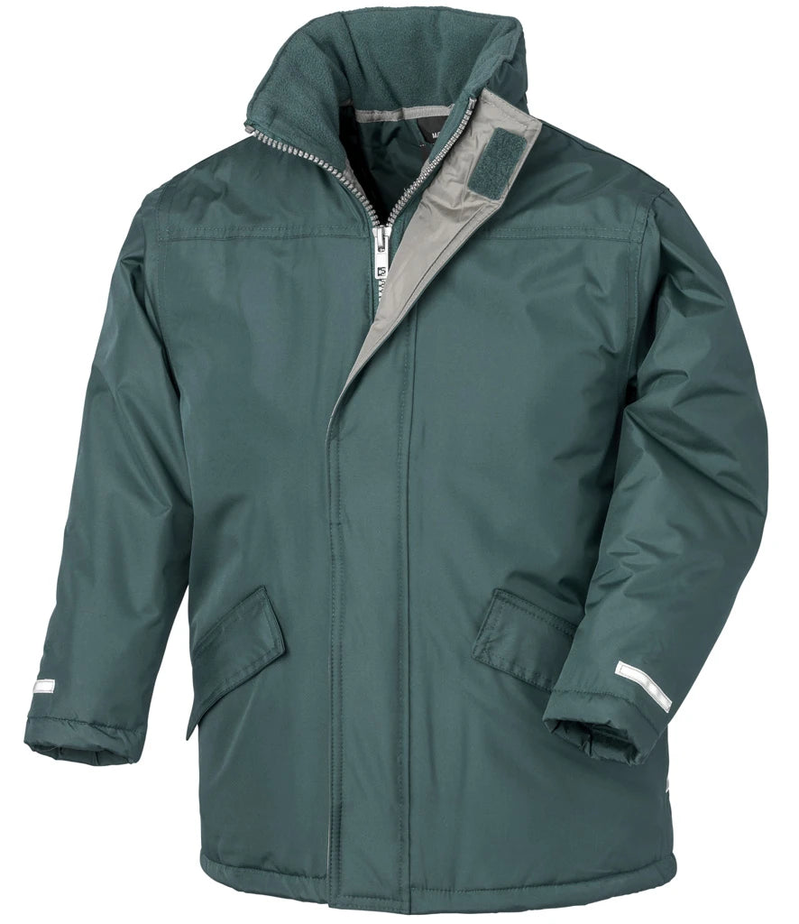 Result Core Kids Winter Parka Jacket — Bottle Green