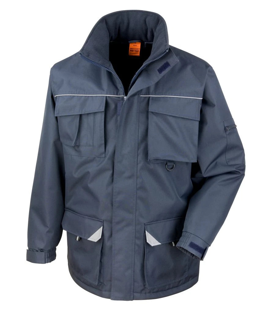 Result Work-Guard Sabre Long Coat — Navy