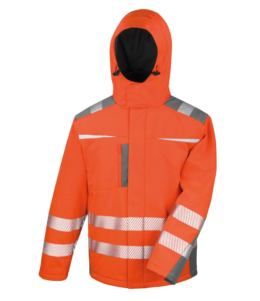 Result Safe-Guard Dynamic Soft Shell Jacket — Fluorescent Orange