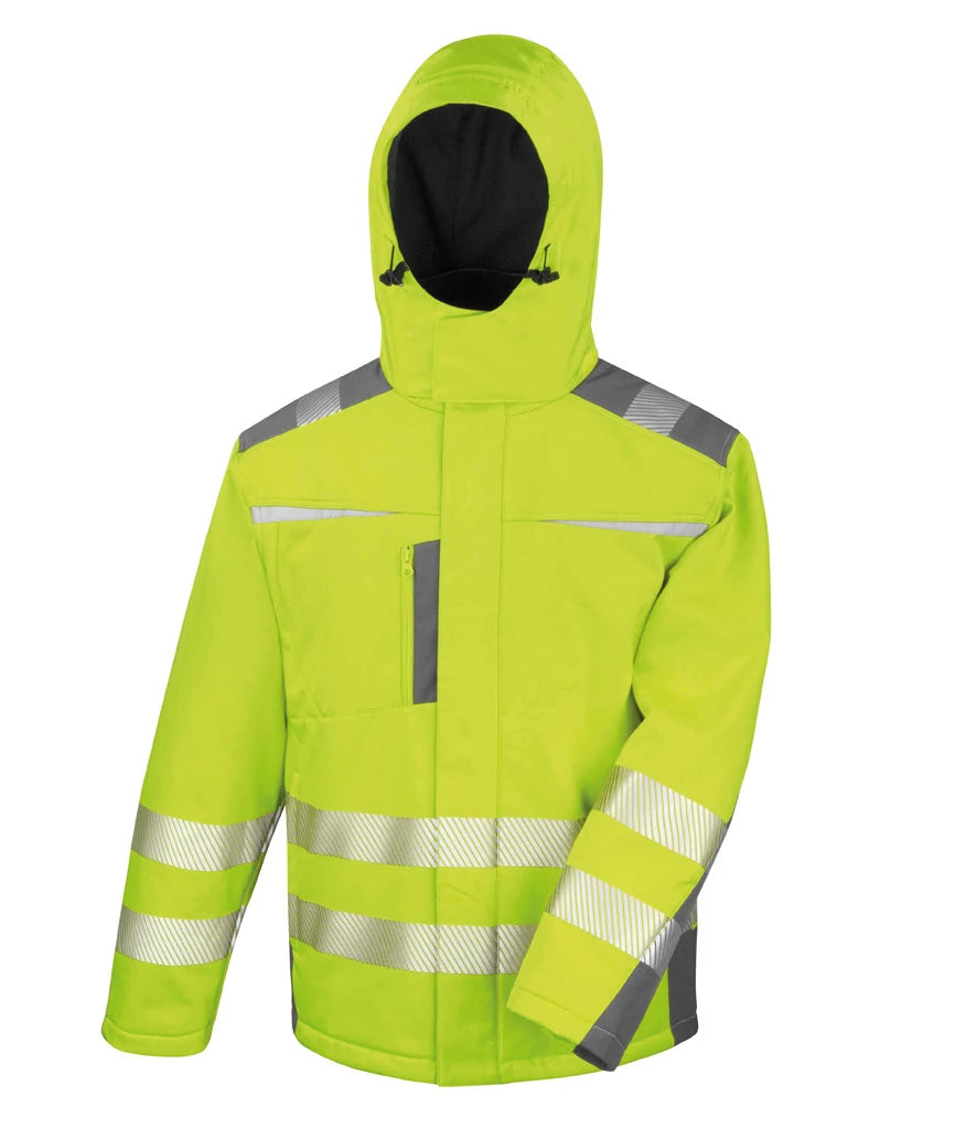 Result Safe-Guard Dynamic Soft Shell Jacket — Fluorescent Yellow