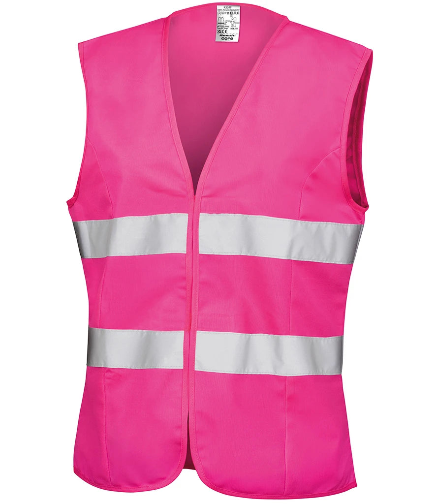 Result Safe-Guard Ladies Hi-Vis Vest — Fluorescent Pink