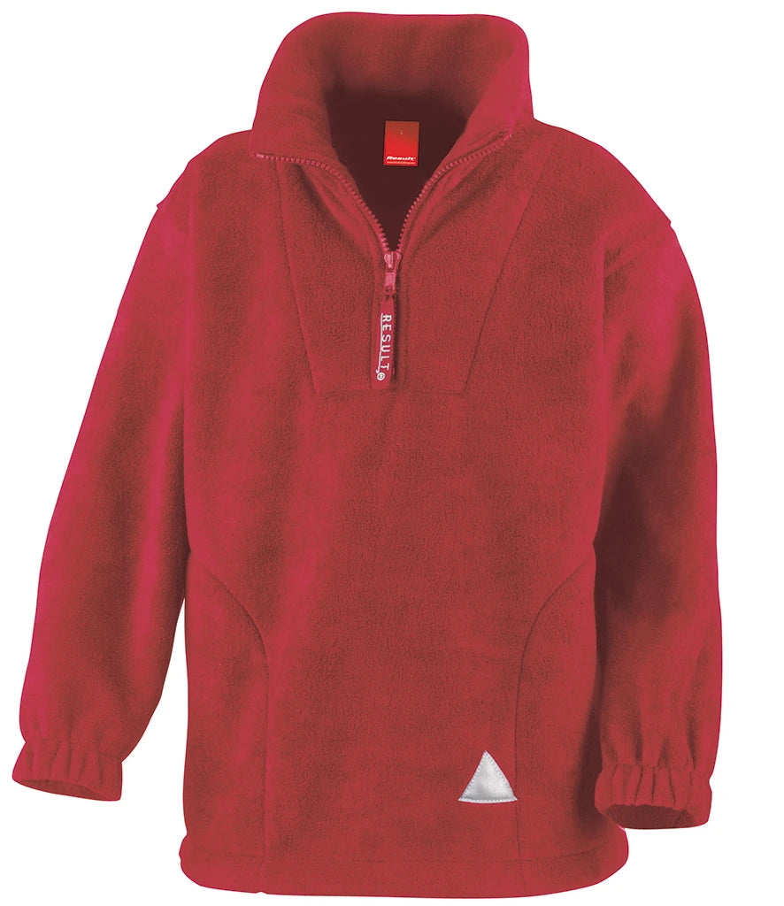 Result Kids/Youths Zip Neck Polartherm™ Fleece — Red