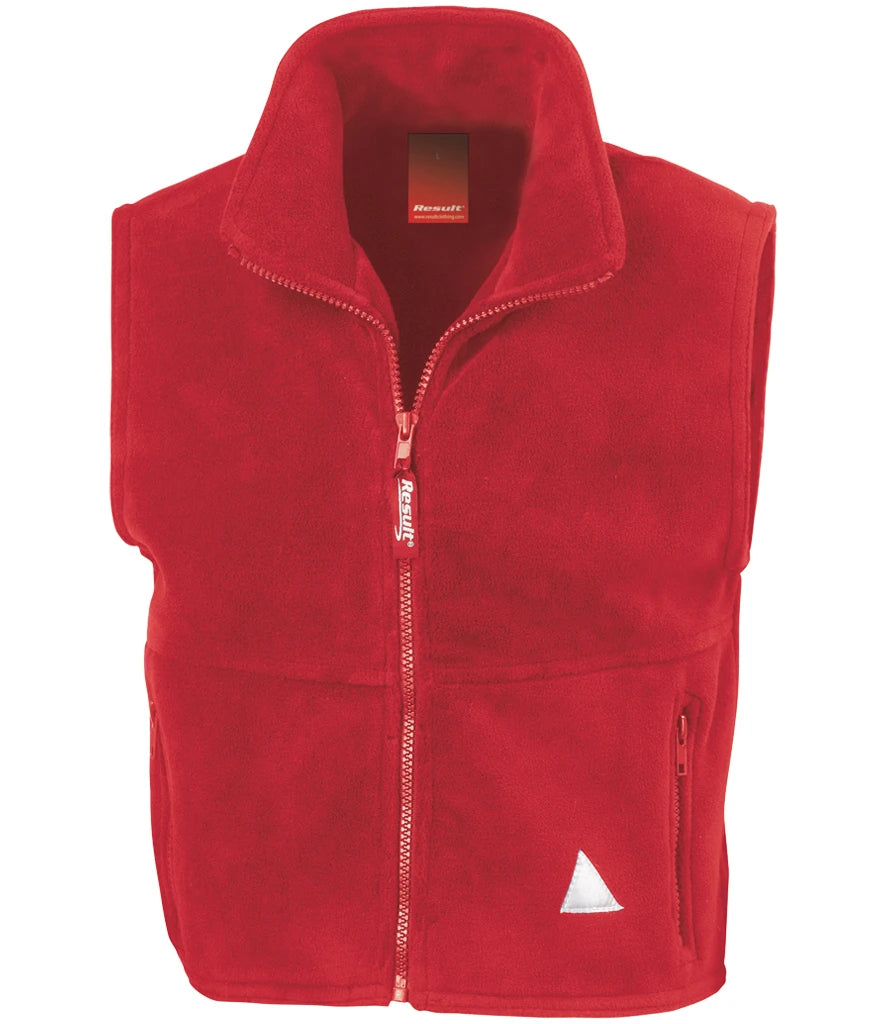 Result Kids/Youths Polartherm™ Fleece Bodywarmer — Red