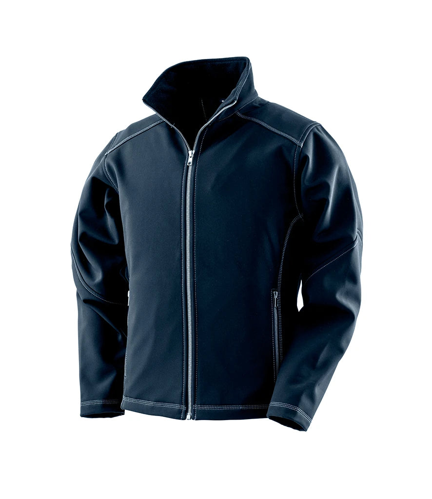 Result Work-Guard Ladies Treble Stitch Soft Shell Jacket — Navy