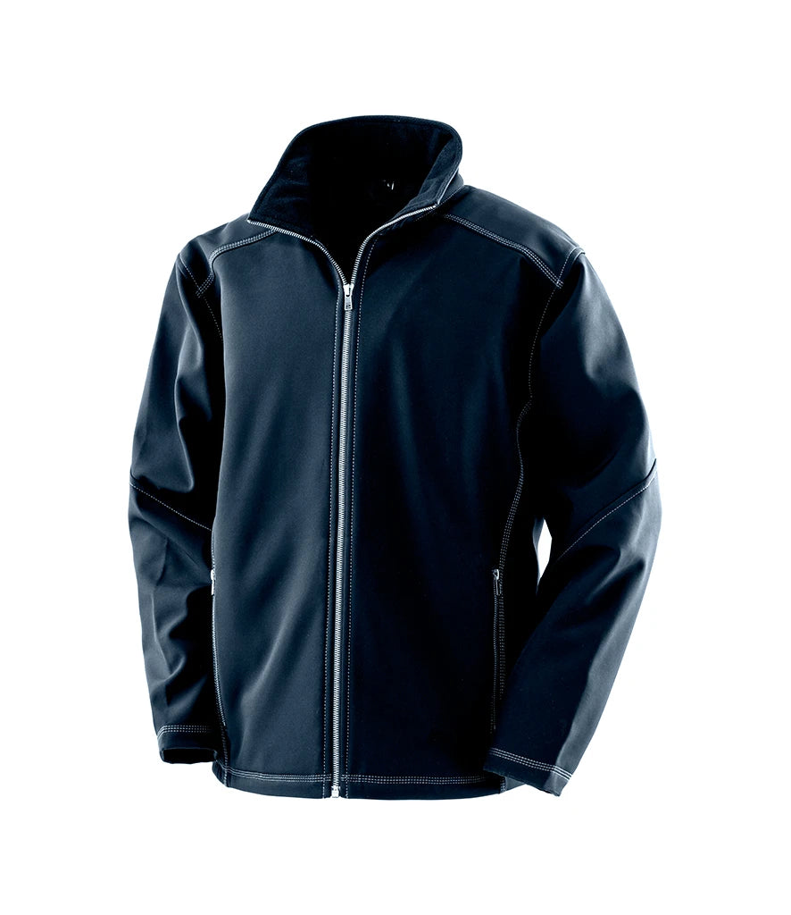 Result Work-Guard Treble Stitch Soft Shell Jacket — Navy