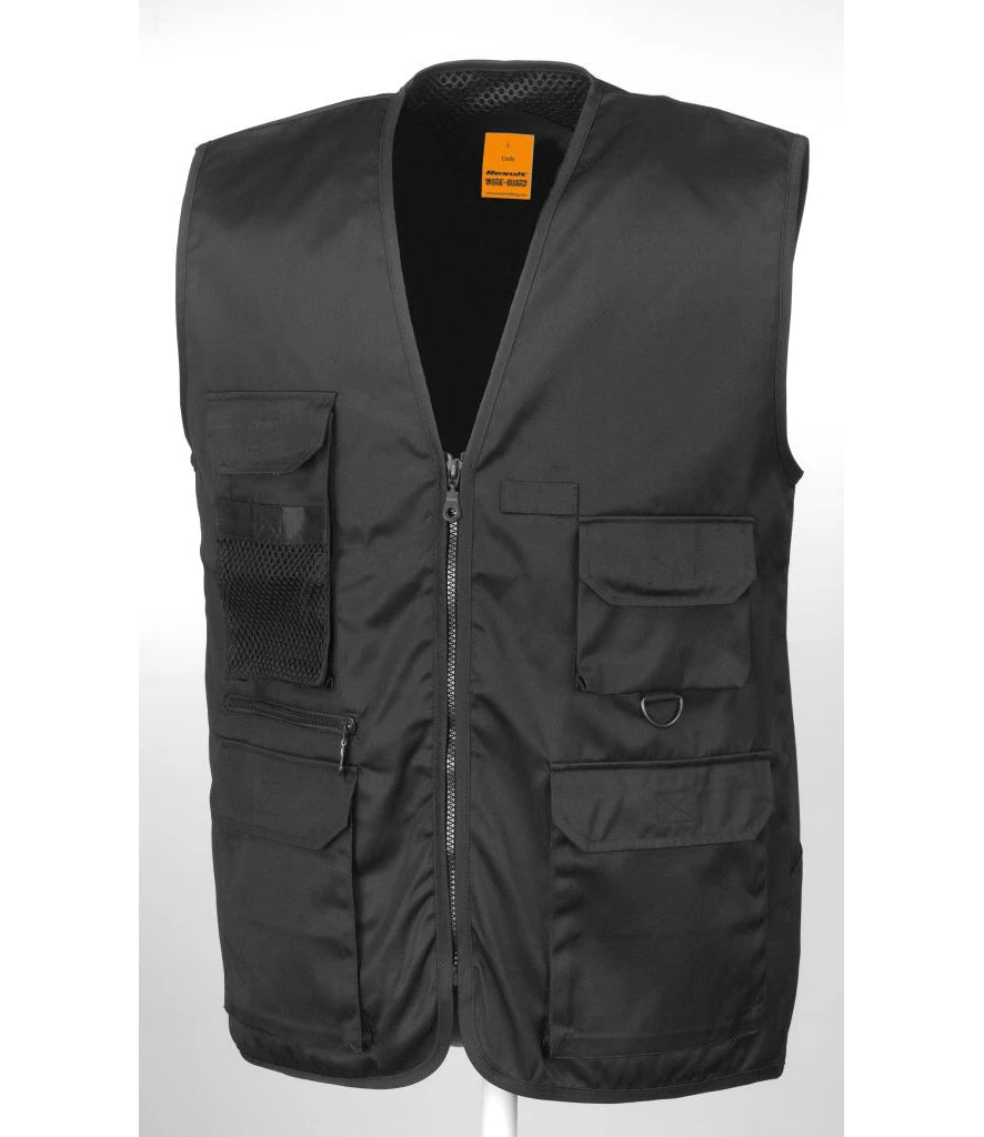 Result Work-Guard Safari Waistcoat — Black