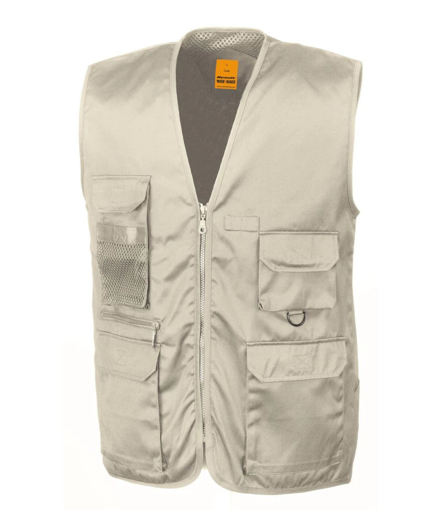 Result Work-Guard Safari Waistcoat — Camel