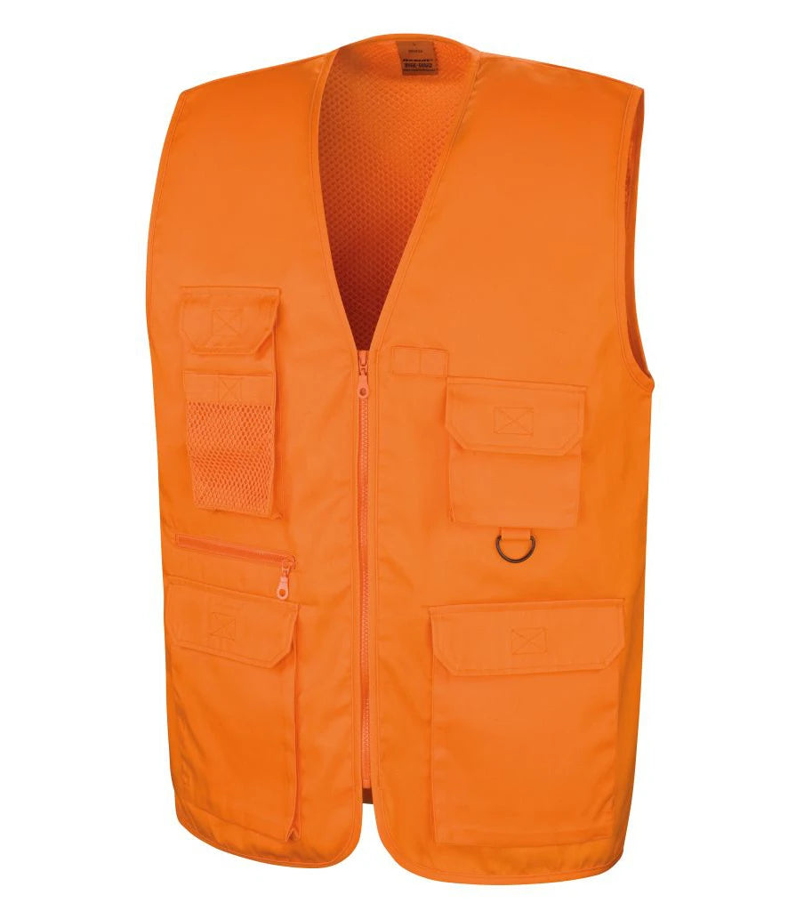 Result Work-Guard Safari Waistcoat — Orange