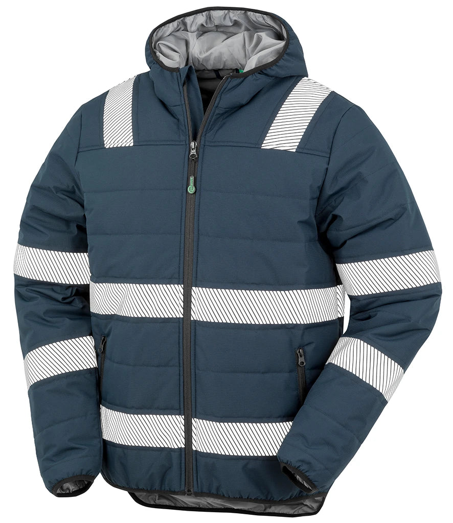 Result Recycled Ripstop Padded Safety Jacket — Navy