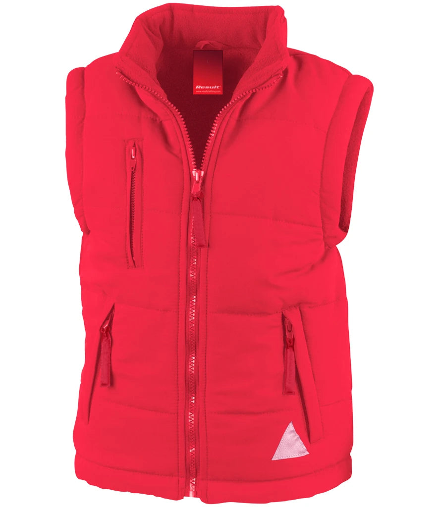 Result Kids Ultra Padded Bodywarmer — Red